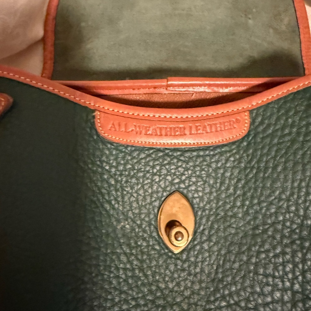Dooney & Bourke Green and Brown Crossbody Bag with Flap Closure - Picture 8 of 10